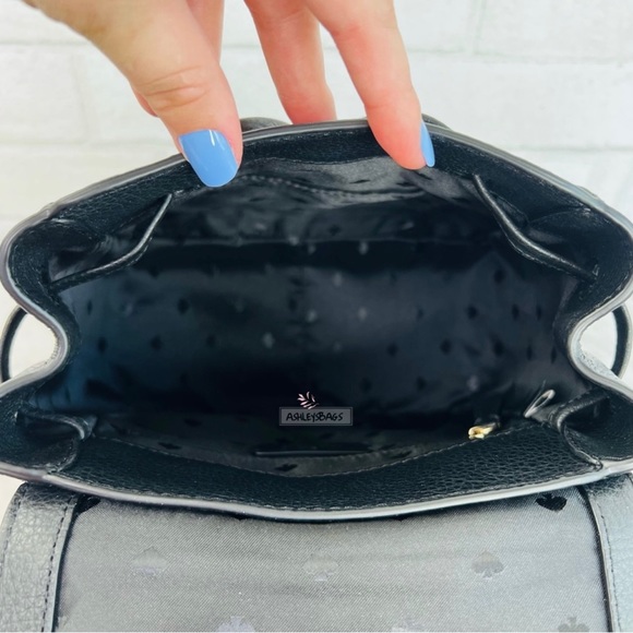 Kate Spade Leila Medium Flap Backpack In Black - Picture 8 of 10